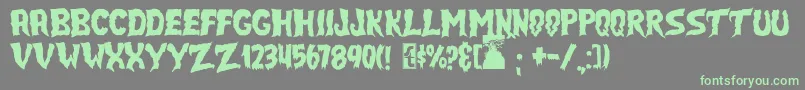 JmhSelectTerror Font – Green Fonts on Gray Background