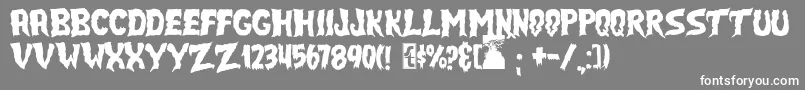 JmhSelectTerror Font – White Fonts on Gray Background