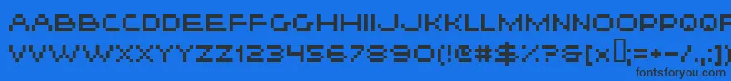 Hiskyflipperhi Font – Black Fonts on Blue Background