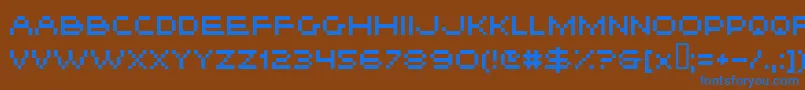 Hiskyflipperhi Font – Blue Fonts on Brown Background