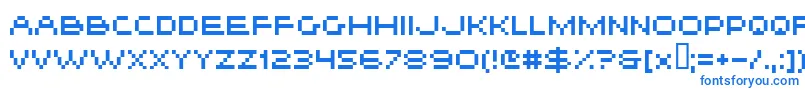 フォントHiskyflipperhi – 白い背景に青い文字