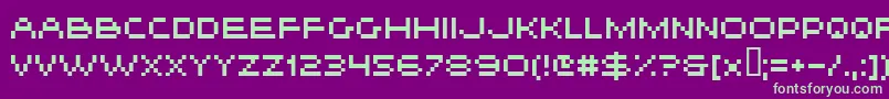 Hiskyflipperhi Font – Green Fonts on Purple Background