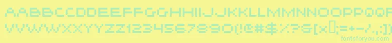 Hiskyflipperhi Font – Green Fonts on Yellow Background