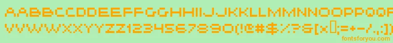 Hiskyflipperhi Font – Orange Fonts on Green Background