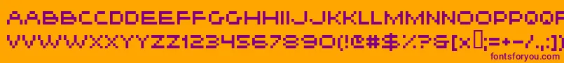 Hiskyflipperhi Font – Purple Fonts on Orange Background