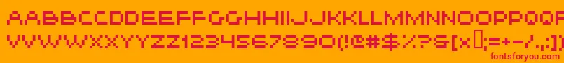 Hiskyflipperhi Font – Red Fonts on Orange Background