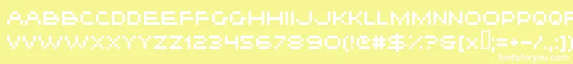 Hiskyflipperhi Font – White Fonts on Yellow Background