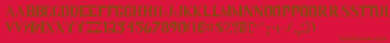 ClamDip Font – Brown Fonts on Red Background