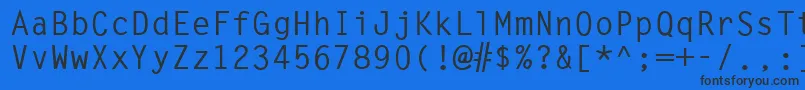 LettergothicBold Font – Black Fonts on Blue Background