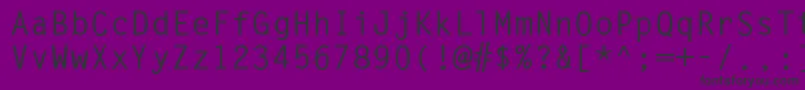 フォントLettergothicBold – 紫の背景に黒い文字