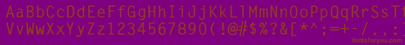 Шрифт LettergothicBold – коричневые шрифты на фиолетовом фоне