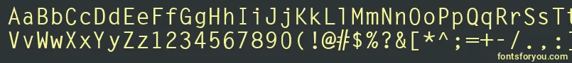 フォントLettergothicBold – 黒い背景に黄色の文字
