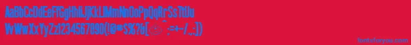 OkudaBold Font – Blue Fonts on Red Background