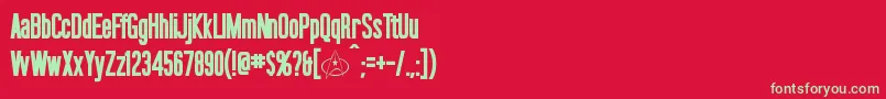 OkudaBold Font – Green Fonts on Red Background