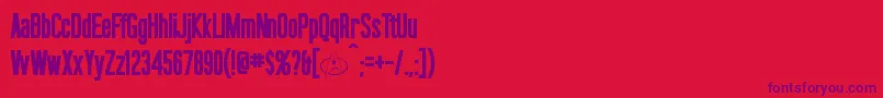 OkudaBold Font – Purple Fonts on Red Background