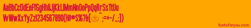 フォントOkudaBold – オレンジの背景に赤い文字