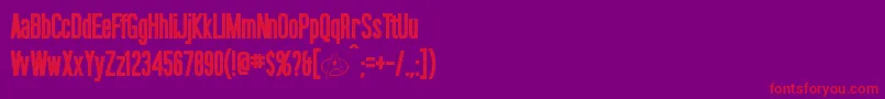 OkudaBold Font – Red Fonts on Purple Background