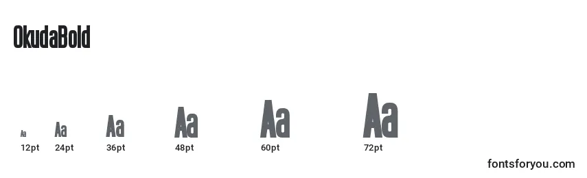 OkudaBold Font Sizes
