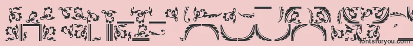 Ornamentstwossk Font – Black Fonts on Pink Background