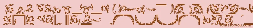 Ornamentstwossk Font – Brown Fonts on Pink Background