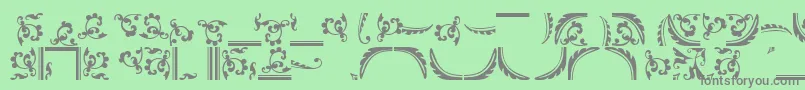 fuente Ornamentstwossk – Fuentes Grises Sobre Fondo Verde