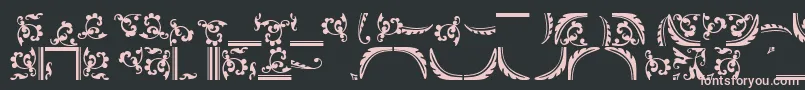 Ornamentstwossk Font – Pink Fonts on Black Background