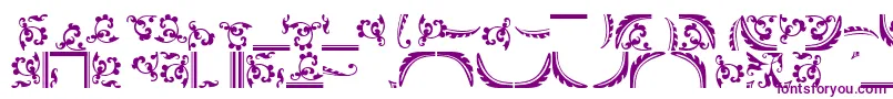 Ornamentstwossk Font – Purple Fonts on White Background