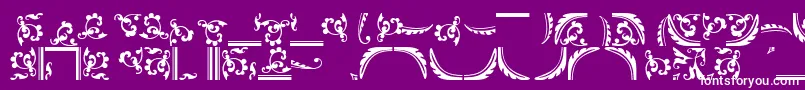 Ornamentstwossk Font – White Fonts on Purple Background