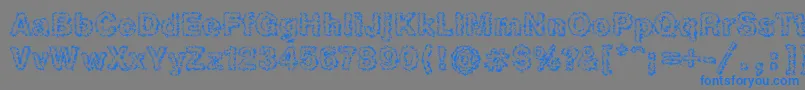 Heb2Db Font – Blue Fonts on Gray Background