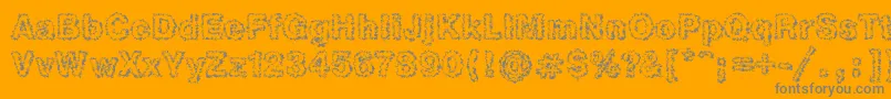 Heb2Db-Schriftart – Graue Schriften auf orangefarbenem Hintergrund