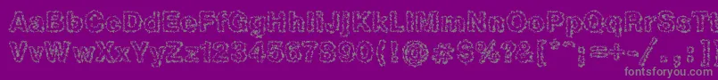 fuente Heb2Db – Fuentes Grises Sobre Fondo Morado