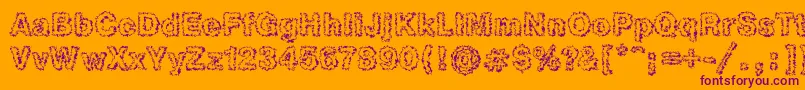 Heb2Db Font – Purple Fonts on Orange Background