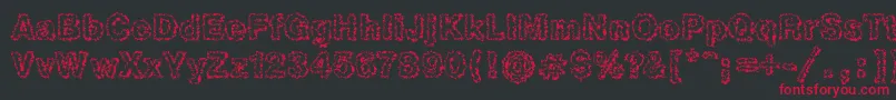 Heb2Db Font – Red Fonts on Black Background