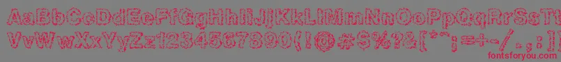Heb2Db-Schriftart – Rote Schriften auf grauem Hintergrund