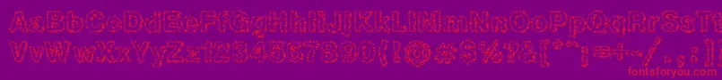 Heb2Db Font – Red Fonts on Purple Background