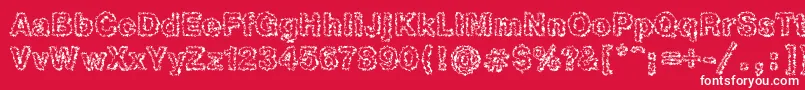Heb2Db Font – White Fonts on Red Background