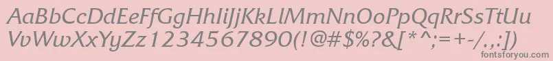 FrizquadratatttItalic Font – Gray Fonts on Pink Background
