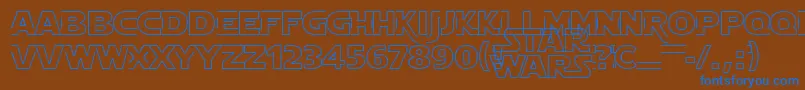 Starjhol Font – Blue Fonts on Brown Background