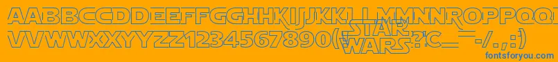 More about Starjhol Font Starjhol Font – Blue Fonts on Orange Background