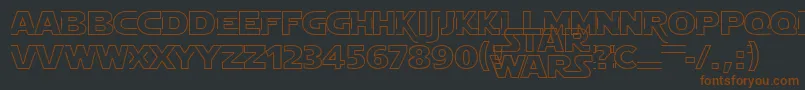 Starjhol-fontti – ruskeat fontit mustalla taustalla