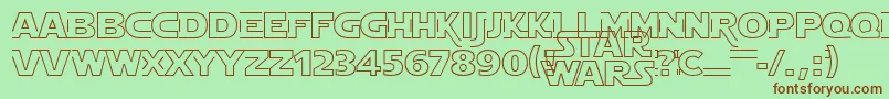 Starjhol Font – Brown Fonts on Green Background