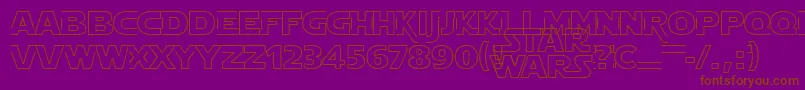 Starjhol Font – Brown Fonts on Purple Background