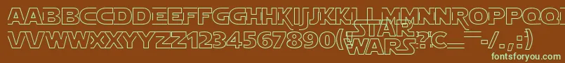 Starjhol Font – Green Fonts on Brown Background