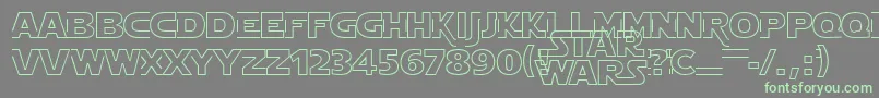 Starjhol Font – Green Fonts on Gray Background