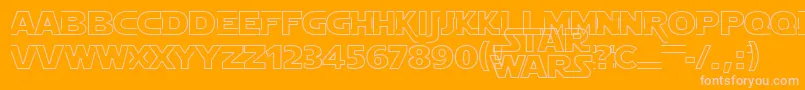 Starjhol Font – Pink Fonts on Orange Background