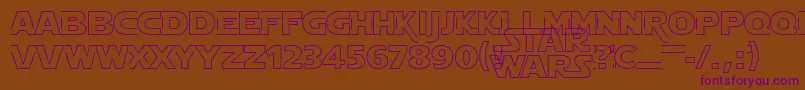 Starjhol Font – Purple Fonts on Brown Background