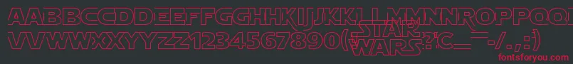 Starjhol Font – Red Fonts on Black Background