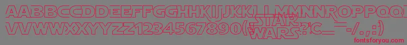Starjhol Font – Red Fonts on Gray Background
