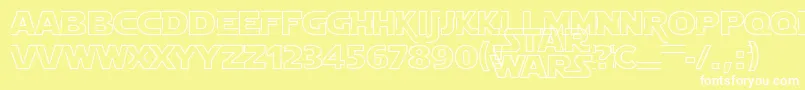 Starjhol Font – White Fonts on Yellow Background