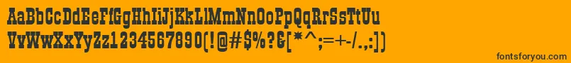 GildiaBold Font – Black Fonts on Orange Background